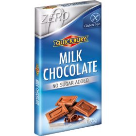   Quickbury Hozzáadott Cukor nélküli Tejcsokoládé tábla 75g