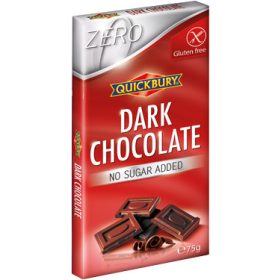   Quickbury Hozzáadott cukor nélküli Étcsokoládé tábla 75g
