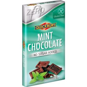   Quickbury Hozzáadott Cukor nélküli Mentolos Étcsokoládé tábla 75g