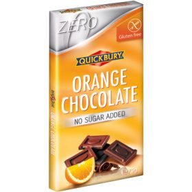   Quickbury Hozzáadott Cukor nélküli Narancsos Étcsokoládé tábla 75g