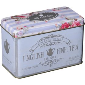   New English Teas "Vintage Flowers" Earl Grey Tea Fémdobozban 80g