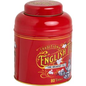   New English Teas "Piros" Angol reggeli tea Fémbödönben 160g