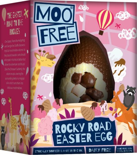 Moo Free Húsvéti Tejmentes Csokoládé Tojás Rocky Road Vegán 85g